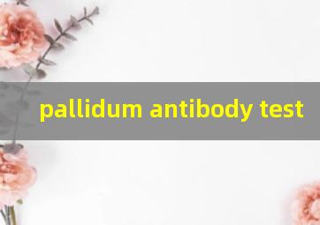 pallidum antibody test